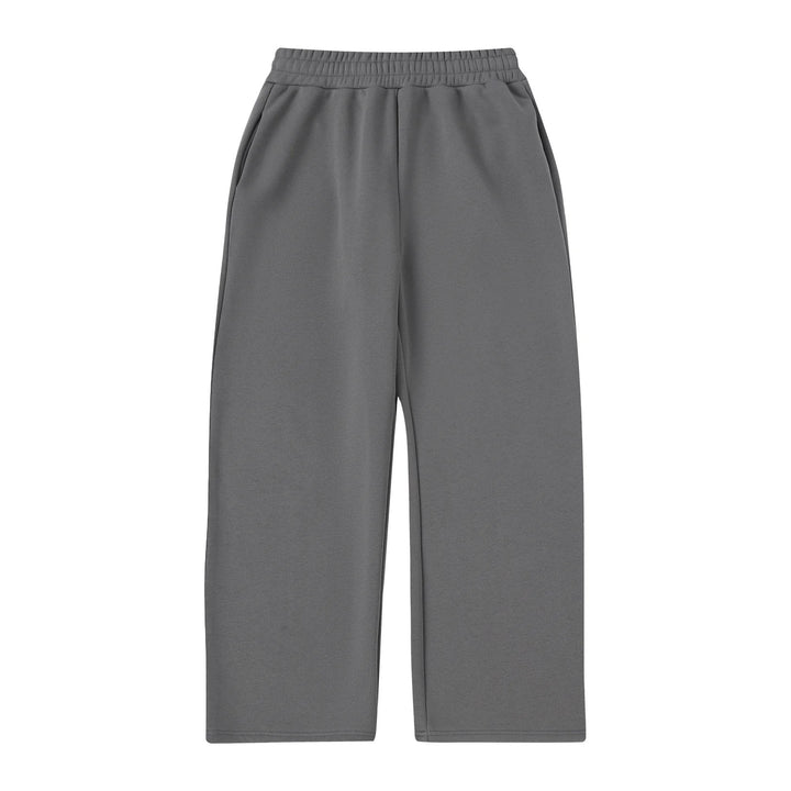 Damen nan weite Cropped-Loungehose mit elastischem Bund und seitlichen Eingrifftaschen Drune