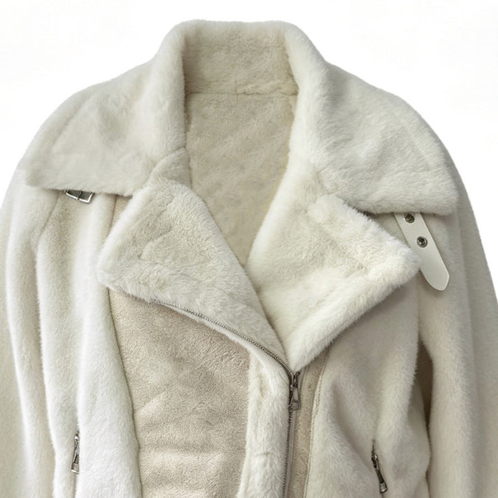 Damen Elegante und bequeme Kunstpelzjacke Drune