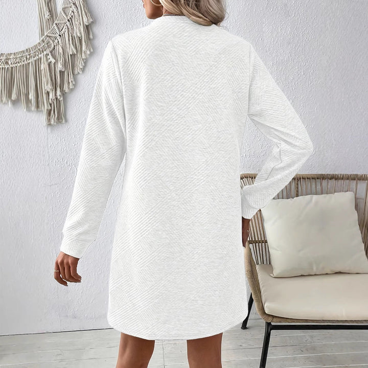 Damen lässiges Sweatkleid mit strukturiertem Design Drune