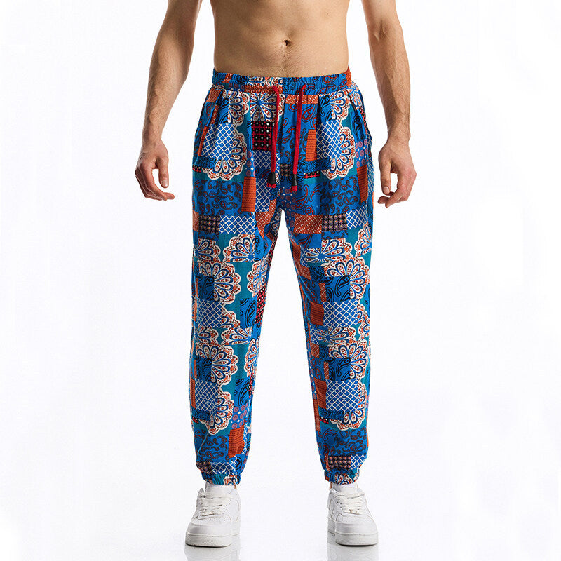 Herren Jogginghose mit modernem Patchwork-Design Drune