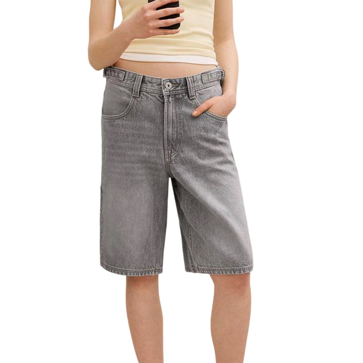 Damen Denim-Shorts mit lässigem Schnitt und mittlerer Leibhöhe Drune