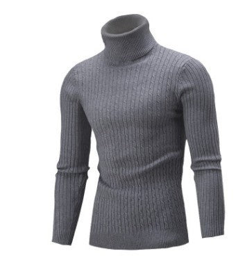 Herren Taillierter Thermo-Rollkragenpullover mit Zopf- und Rippstrickstruktur Drune