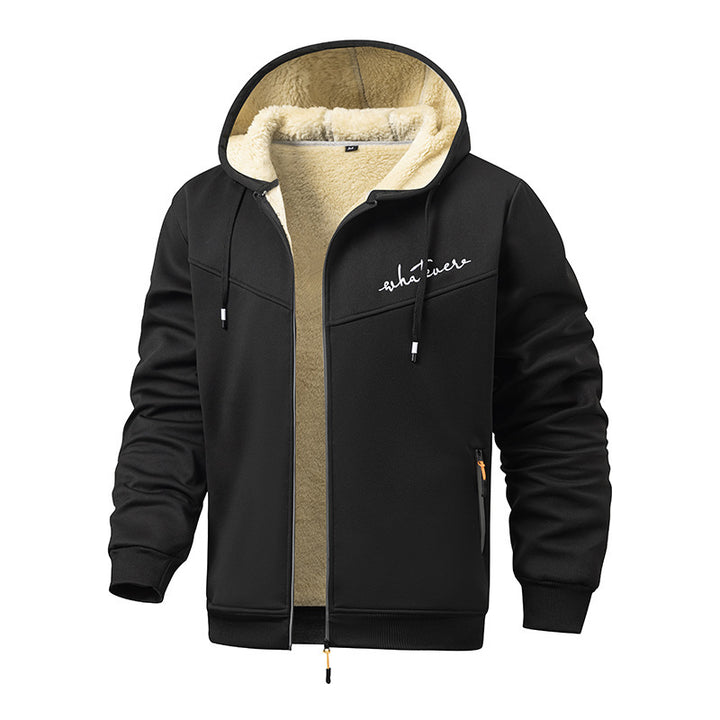 Herren Sportliche Fleecejacke mit hohem Kragen Drune