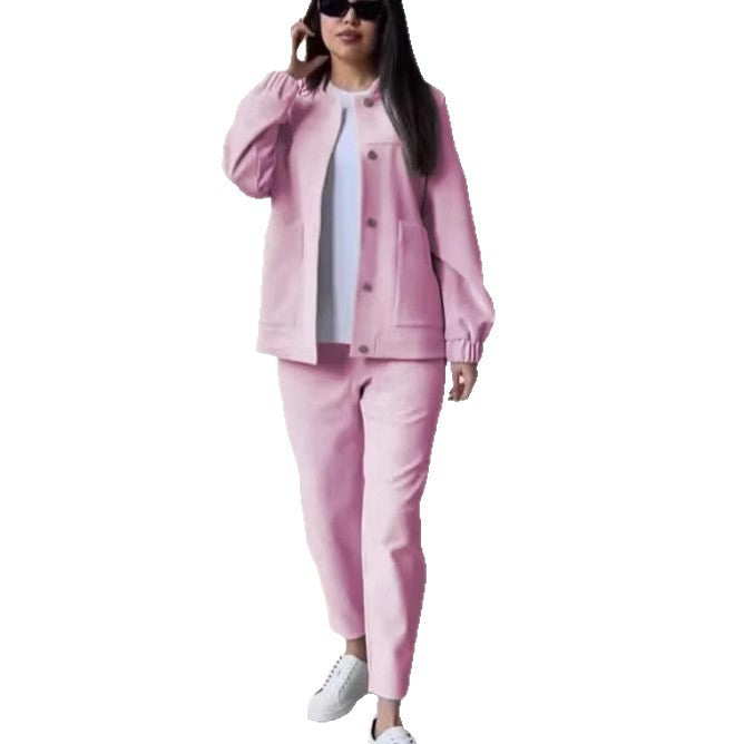 Damen Sportliche Freizeitjacke und bequeme Hose Set Drune