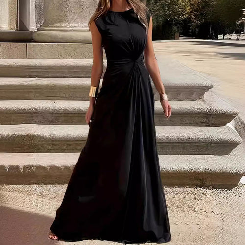Damen Maxikleid mit elegantem Wickeldesign und schmeichelndem Schnitt Drune