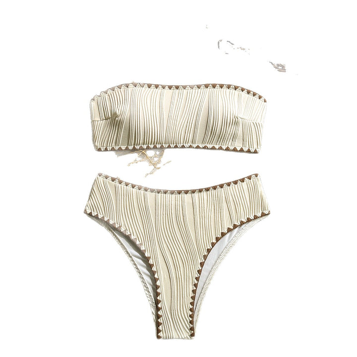 Damen Bandeau-Bikini mit gerafftem Design Drune