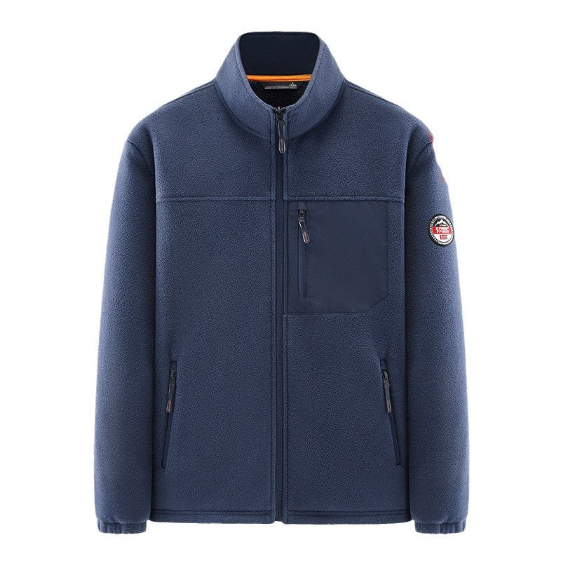 Herren Wärmende Fleecejacke mit hohem Kragen Drune