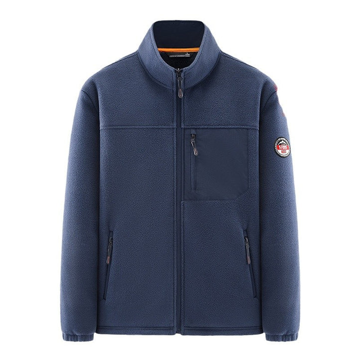 Herren Wärmende Fleecejacke mit hohem Kragen Drune
