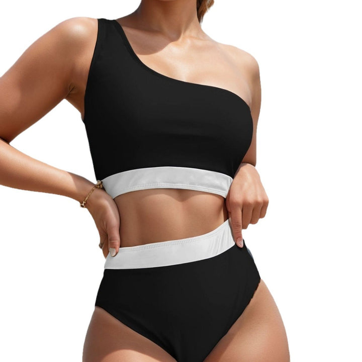 Damen Einseitiger Bikini mit hohem Bund Drune