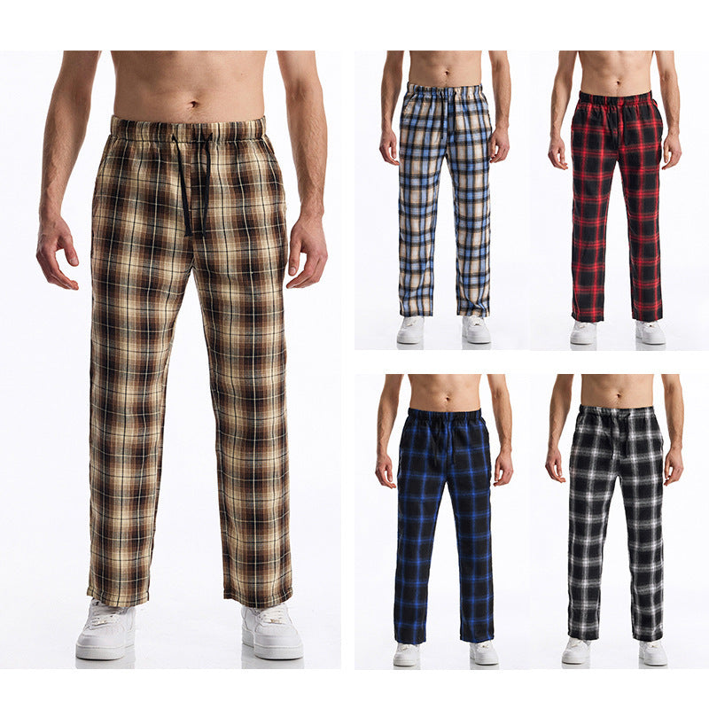 Herren bequeme Freizeithose mit Karomuster Drune