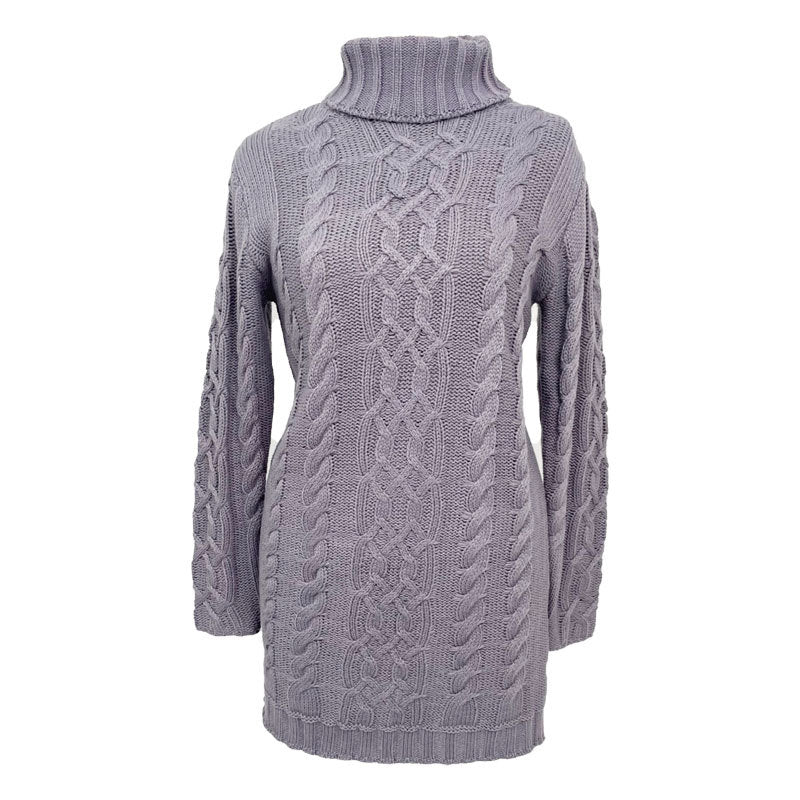 Damen Strickkleid mit elegantem Zopfdesign Drune