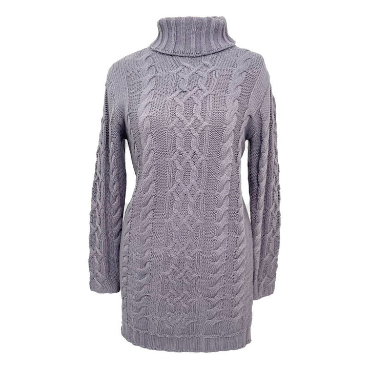 Damen Strickkleid mit elegantem Zopfdesign Drune