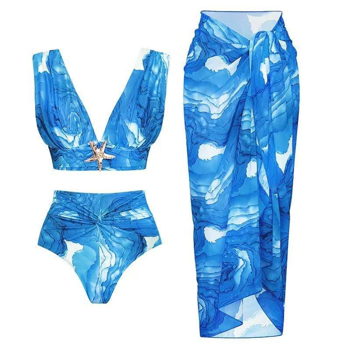 Damen Bikini-Set mit elegantem Wickelrock und raffiniertem Bustier Drune