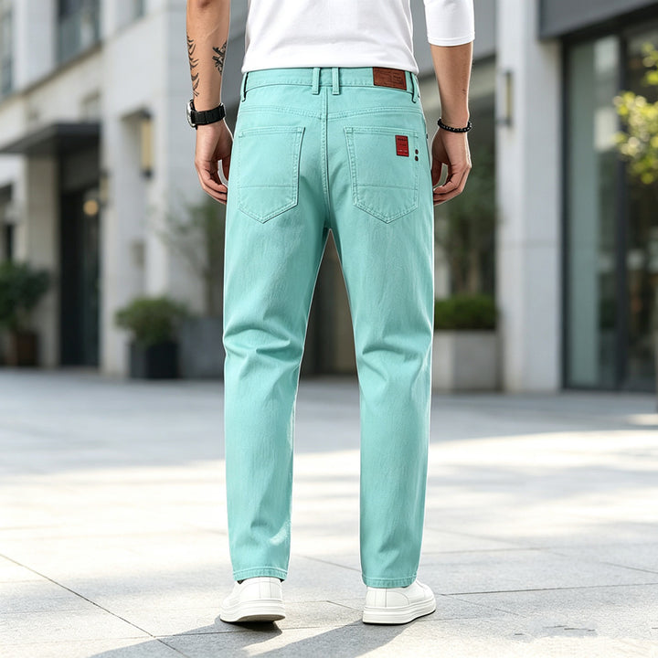 Herren Lässige High-Waist Jeans im modernen Schnitt Drune