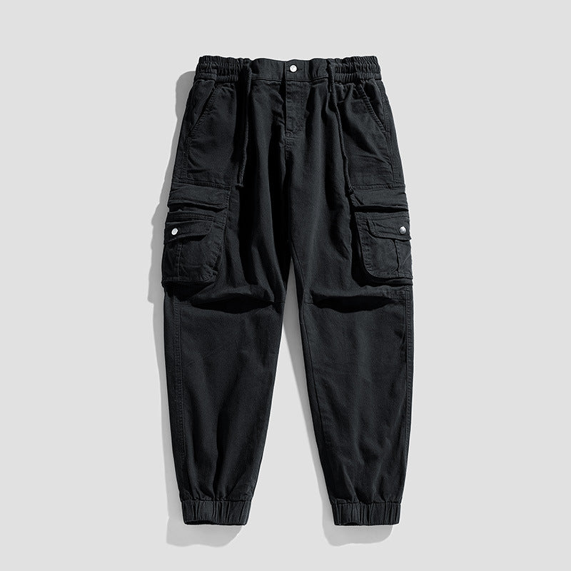 Herren Utility-Cargo-Jogger mit Elastikbund, Tunnelzug und Mehrfachtaschen Drune