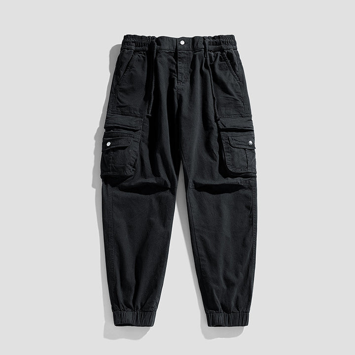 Herren Utility-Cargo-Jogger mit Elastikbund, Tunnelzug und Mehrfachtaschen Drune