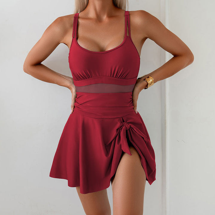 Damen Sportlicher Badeanzug mit schickem Rock Drune