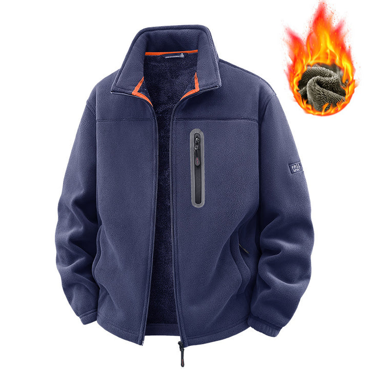 Herren Fleecejacke mit hohen Kragen Drune