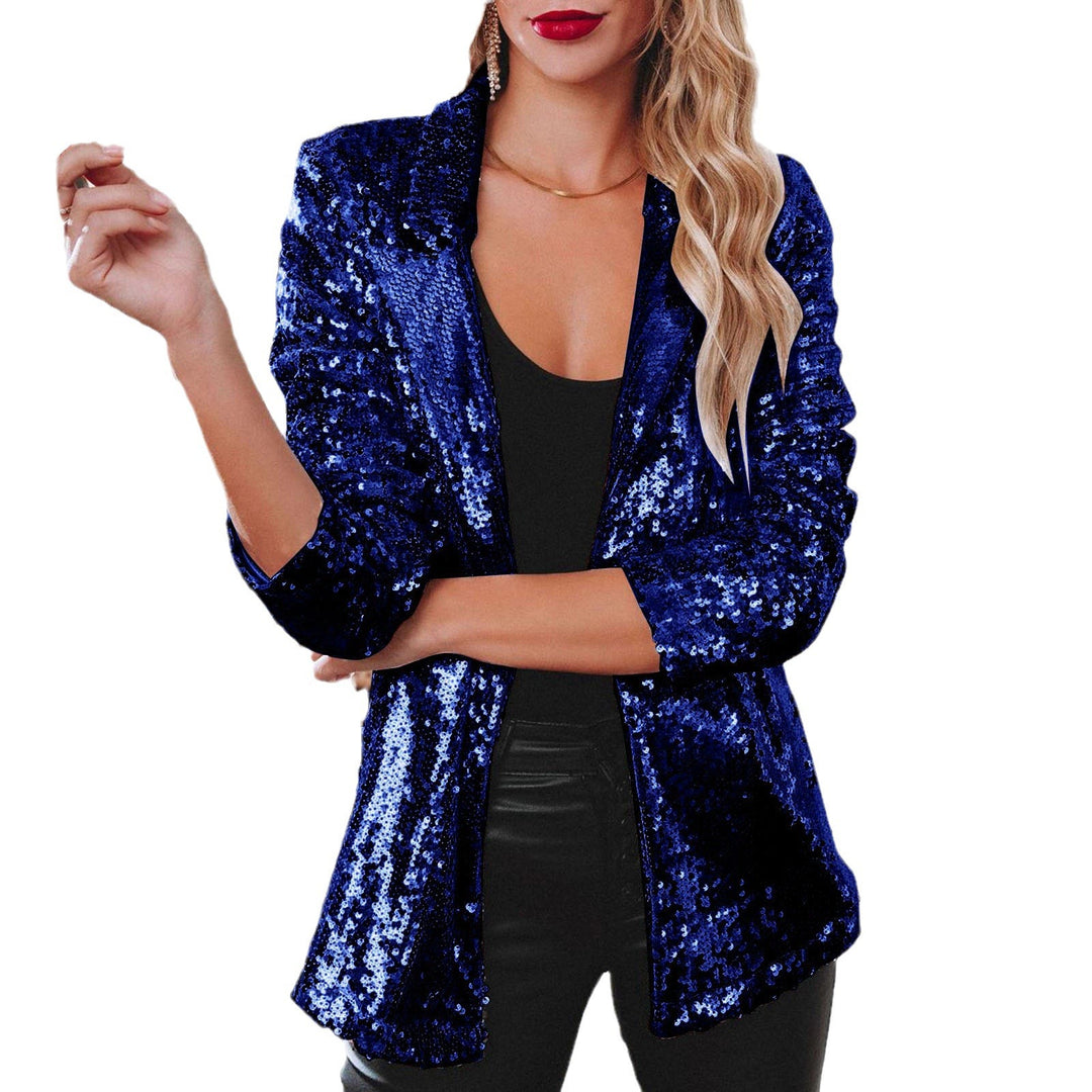 Damen Glitzernde Blazerjacke mit glamourosen Pailletten Drune