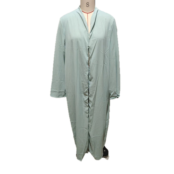 Damen Langer Kaftan‑Mantel mit fließender V‑Ausschnitt Drapierung Drune
