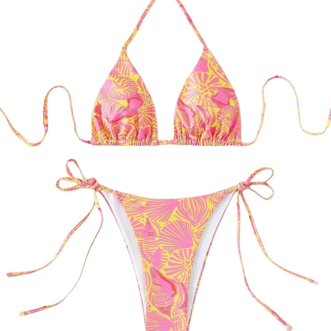 Damen Triangel-Bikini mit verspieltem Floral-Design Drune