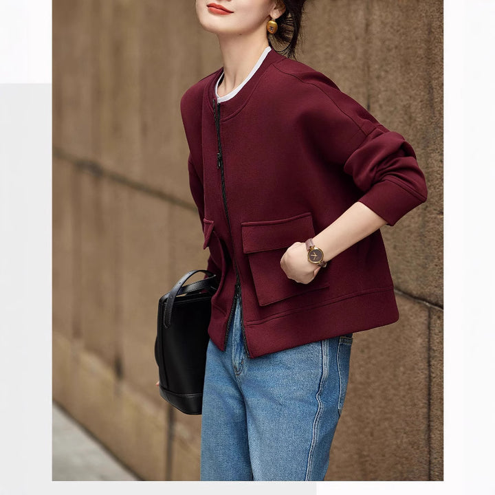 Damen Modische Oversized Sweatjacke Drune