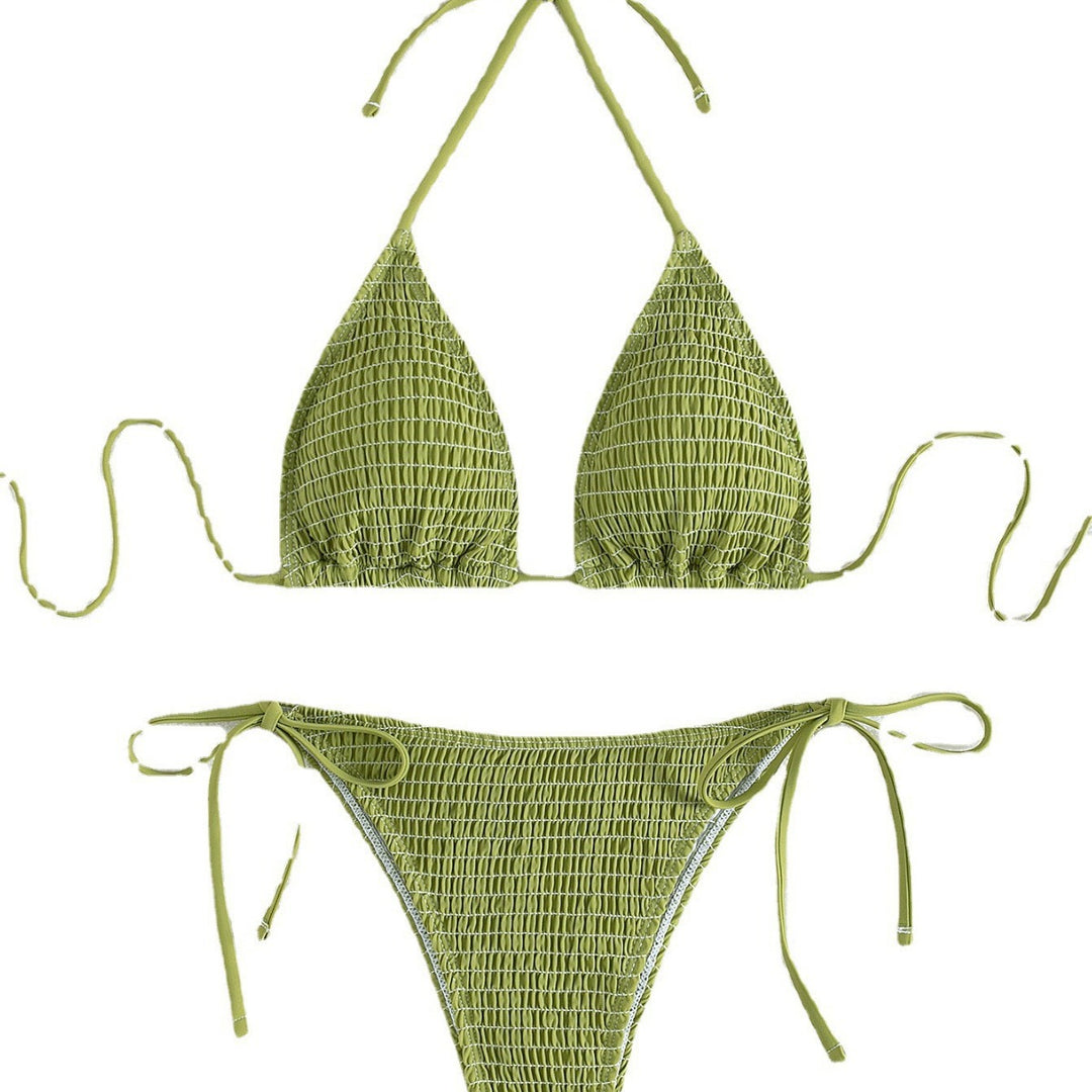 Damen Triangel-Bikini-Set mit raffiniertem Strukturdesign Drune