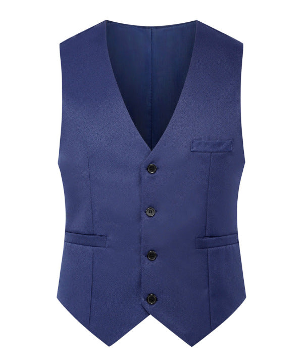 Herren Elegante Business-Weste mit V-Ausschnitt und taillierter Silhouette Drune