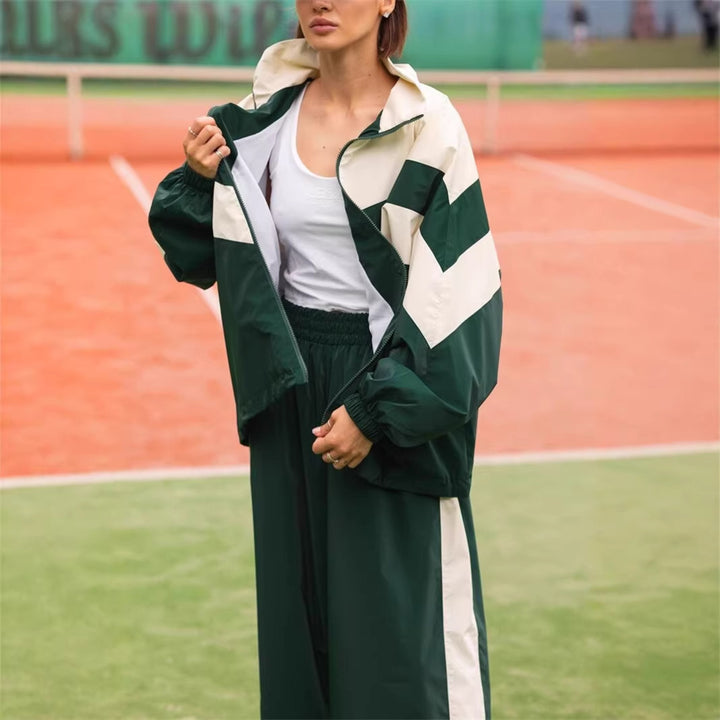Damen Sportjacke und passende Hose mit farblich abgestimmtem Design Drune