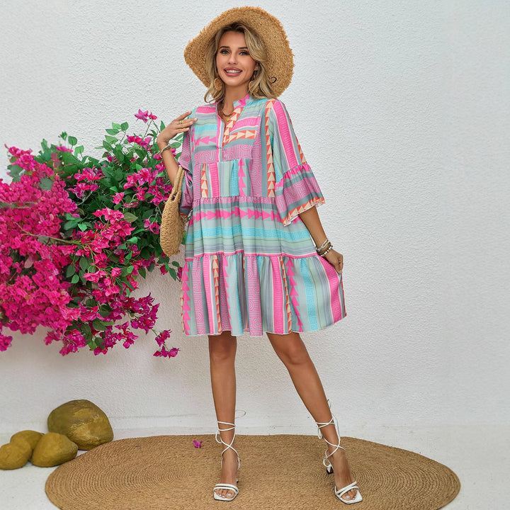 Damen Sommer Kleid Drune