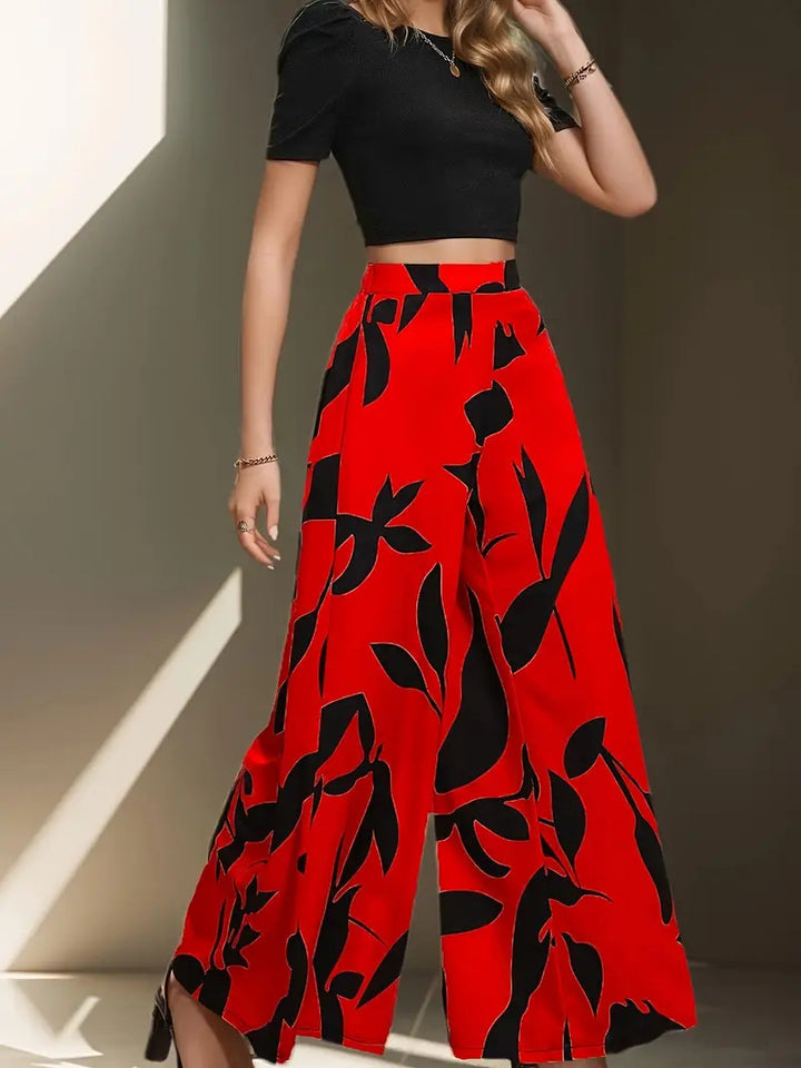 Damen Palazzohosen mit floralem Muster Drune