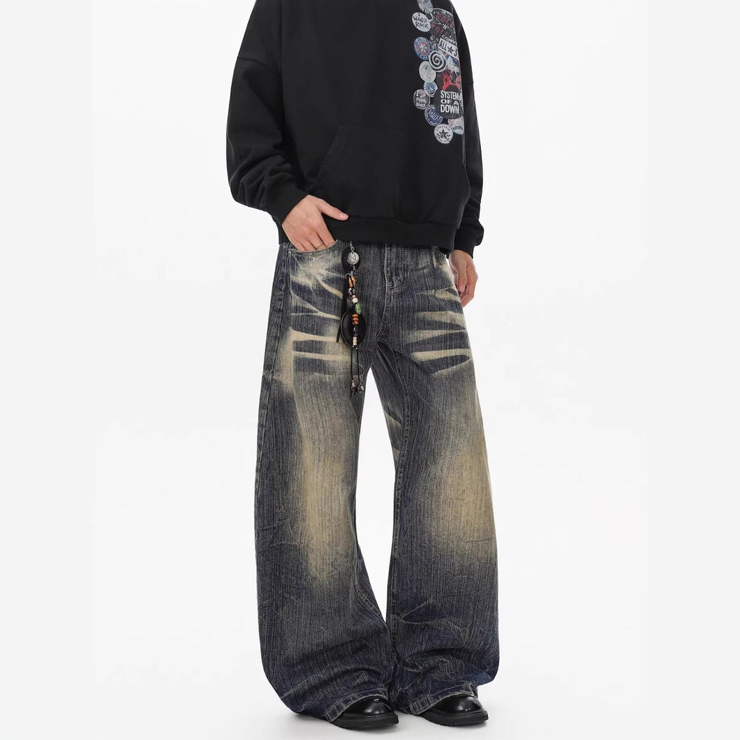 Herren Lässige Ultra-Baggy Jeans Drune