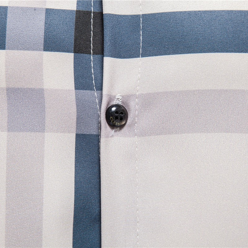 Herren Kariertes Slim-Fit Business-Hemd mit seidig-glänzender Optik Drune