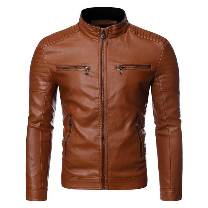 Herren Modische Bikerjacke aus hochwertigem Leder Drune