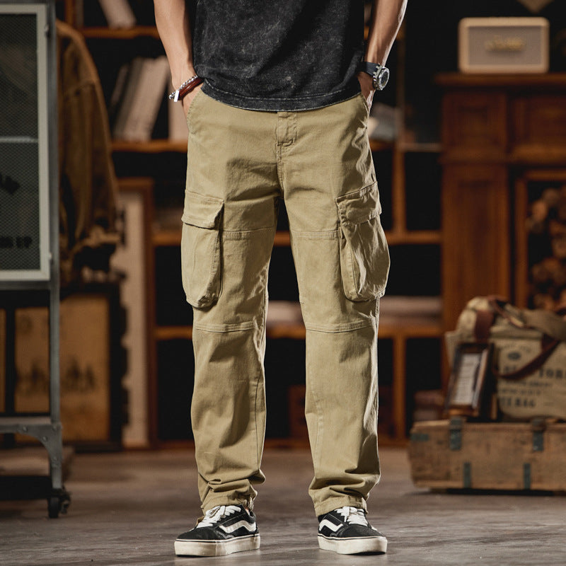 Herren Cargo-Hose im Utility-Look mit Knieabnähern und großen Klappentaschen Drune