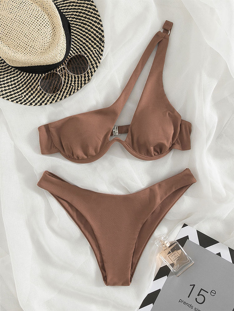 Damen Dreiecks-Bikini mit asymmetrischem Design Drune
