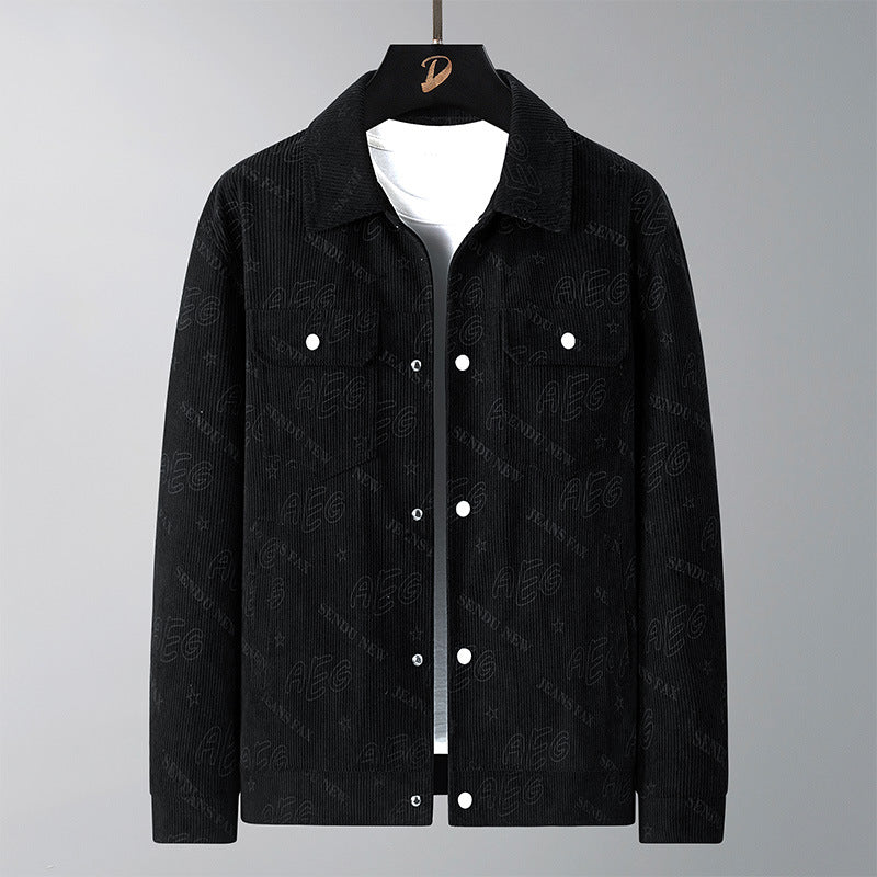 Herren Lässige Cordjacke mit praktischem Druck Drune