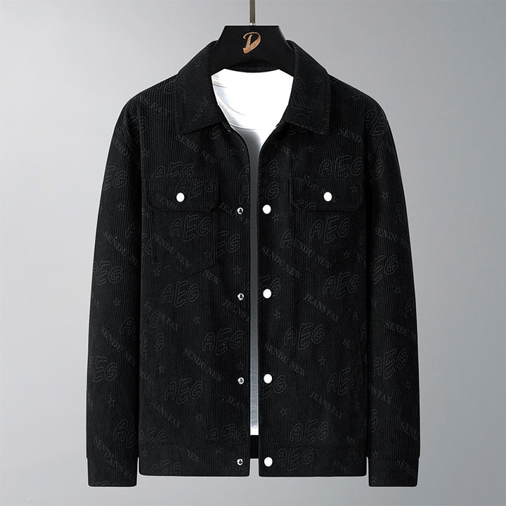 Herren Lässige Cordjacke mit praktischem Druck Drune