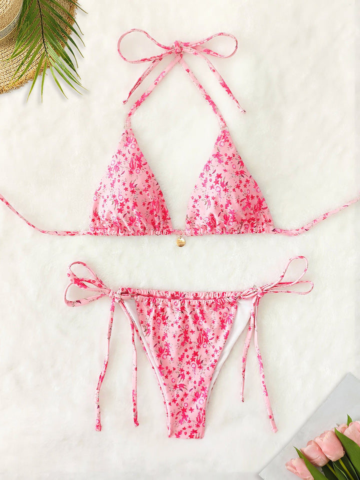 Damen Triangel-Bikini mit verspielten Bindebändern Drune