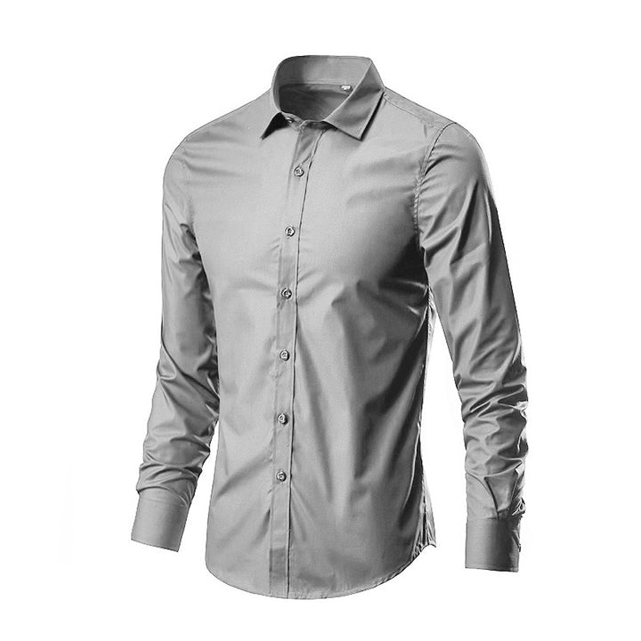 Herren nan Slim-Fit Businesshemd aus Stretch-Baumwollmix mit Kentkragen Drune