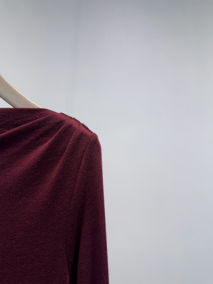 Frauen Elegante Asymmetrische Langarmtop Drune