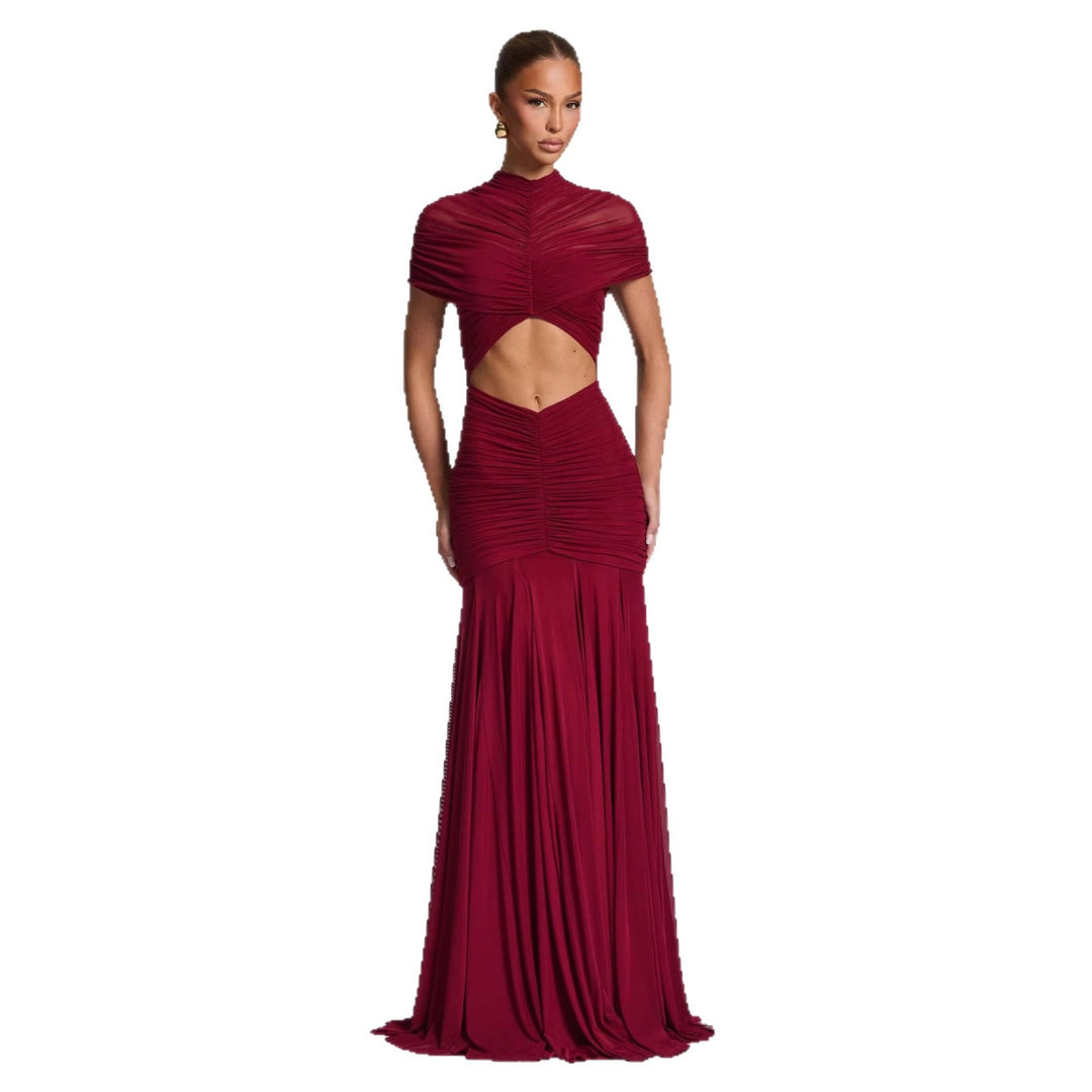 Damen Elegantes Abendkleid mit innovativem Cut-Out-Design und gefaltetem Stoff Drune