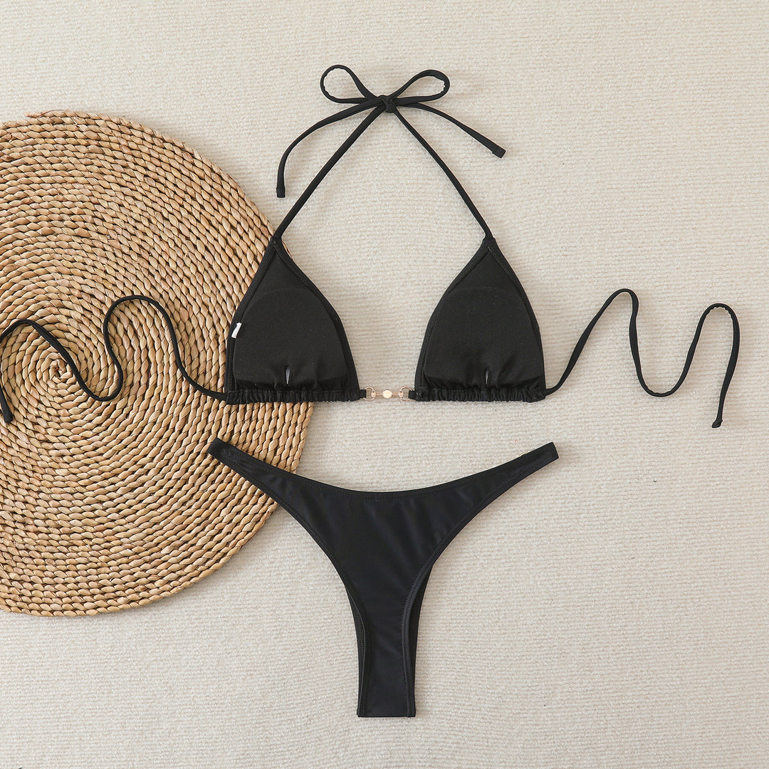 Damen Triangel-Bikini mit eleganten Verzierungen Drune