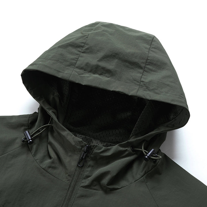 Herren Leichte Outdoor-Jacke mit verstellbarer Kapuze Drune