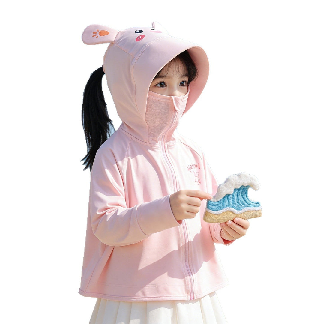Mädchen multifunktionale Sonnenschutzjacke mit Kapuze Drune