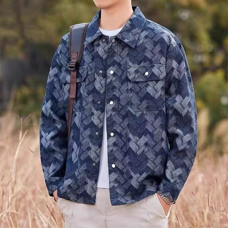 Herren Lässige Musterjacke Drune