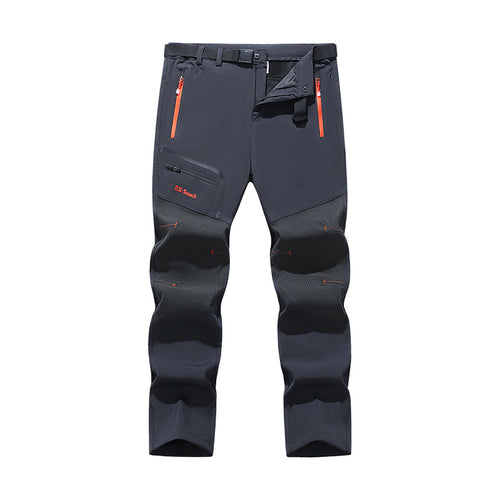 Herren Softshell-Outdoorhose mit verstärkten Kniepartien, wasserabweisenden Reißverschlüssen und ergonomischem Schnitt Drune