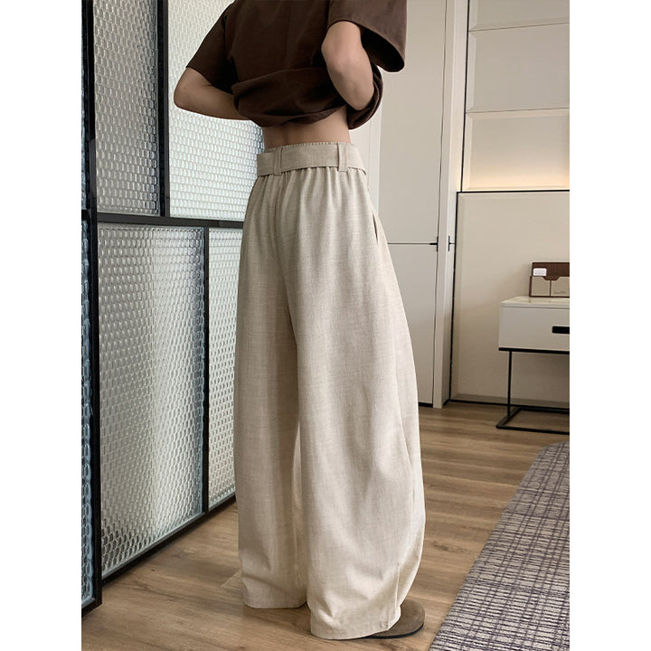 Damen Elegante und lässige weite Stoffhose Drune