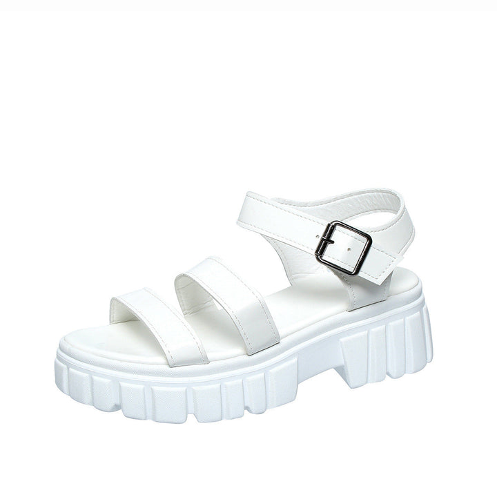 Damen Komfortable Plateau-Sandalen mit verstellbarem Riemen und rutschfester Sohle Drune