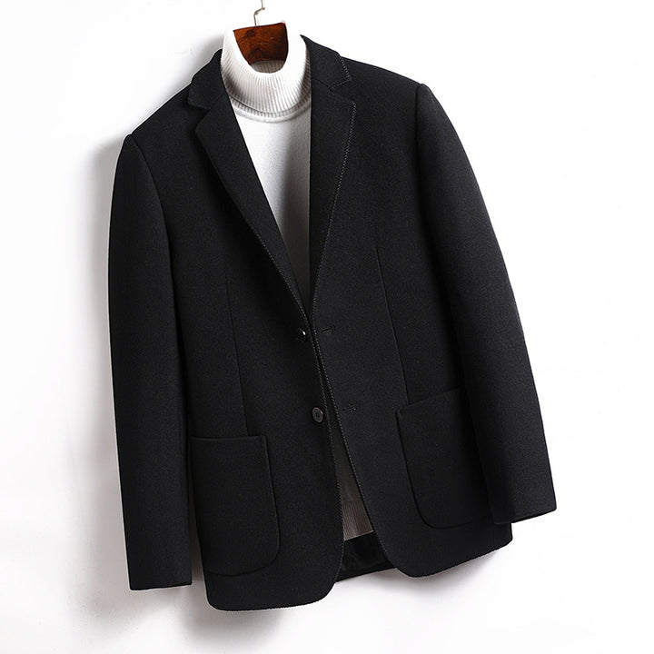 Herren eleganter Business-Blazer aus hochwertigem Wolle-Mix mit praktischen Taschen Drune